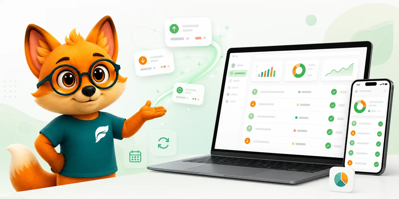 Tela de metas do Finnly com progresso e projeção
